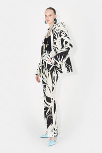 Blazer Boyfriend - Abstract Botanical Print