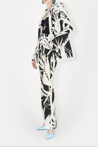 Boyfriend Blazer - Abstract Botanical Print