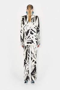 Blazer Boyfriend - Abstract Botanical Print