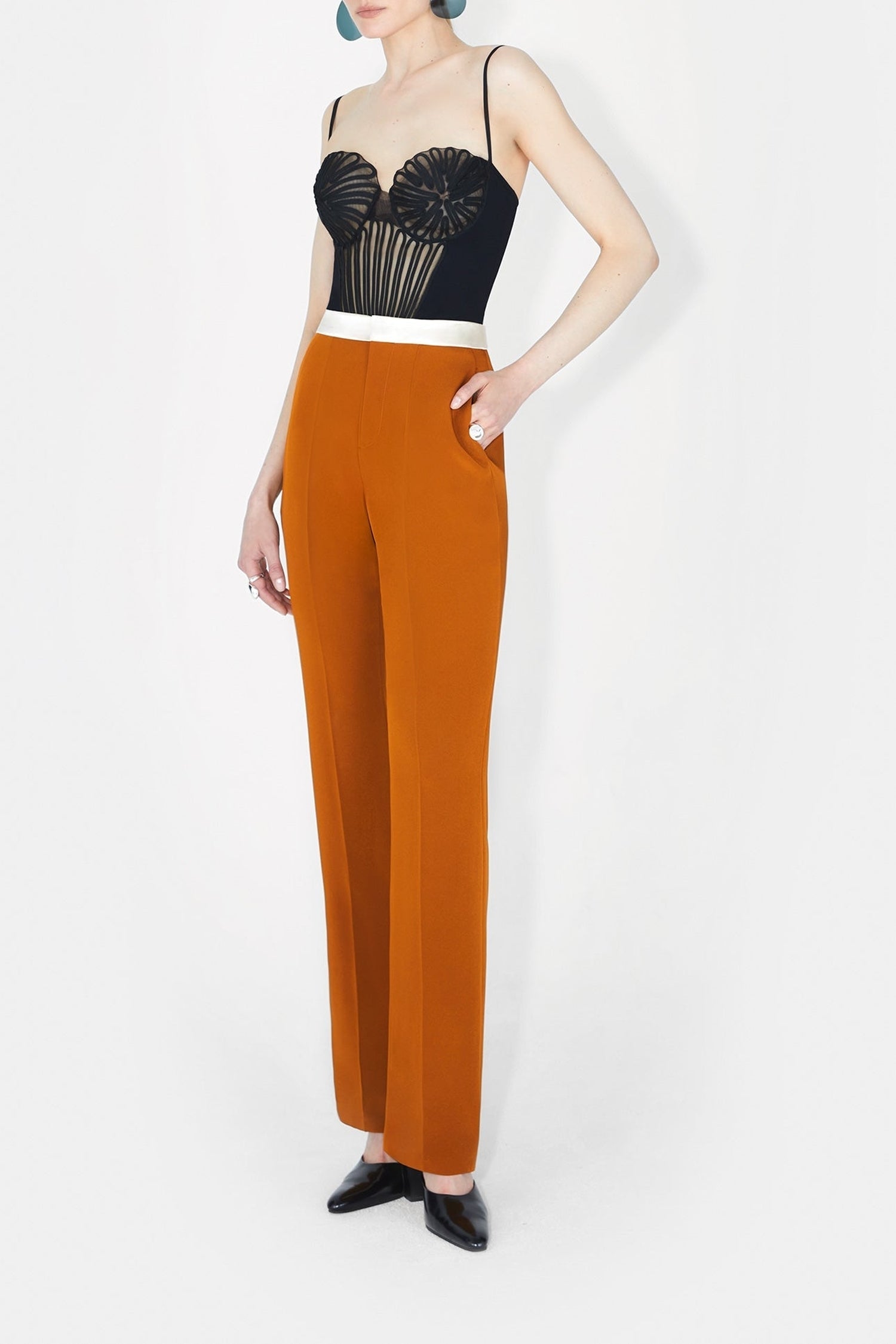 Pantalon tailleur à taille haute - Brandy & Ivory