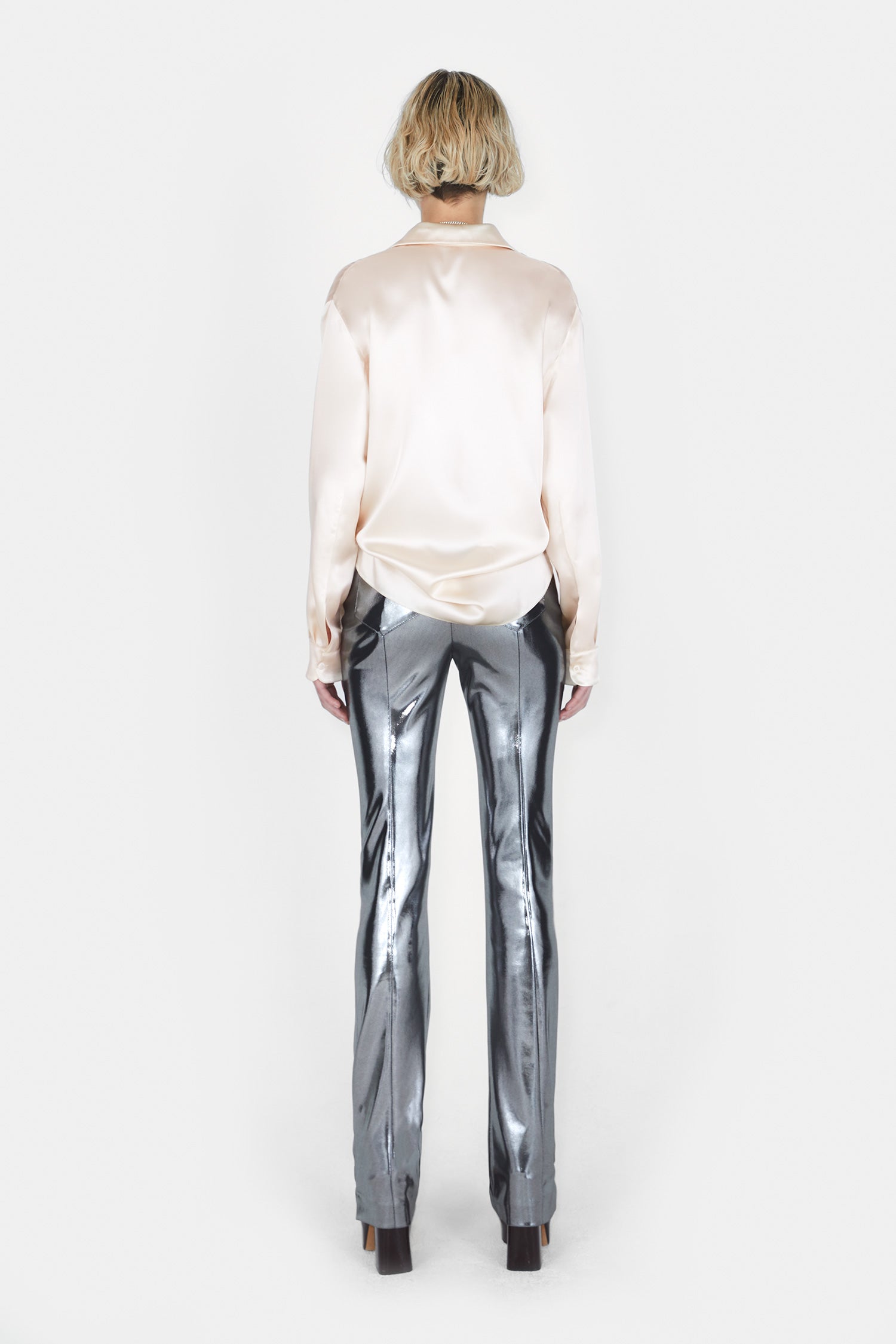 Pantalon à taille haute - Silver
