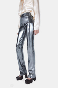 Pantalon à taille haute - Silver