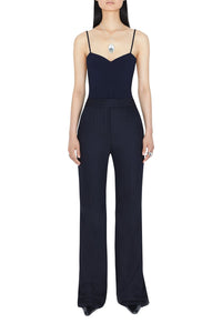 Boyfriend Trousers - Midnight & Creme Pinstripe