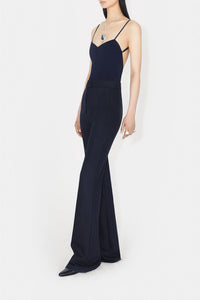 Boyfriend Trousers - Midnight & Creme Pinstripe