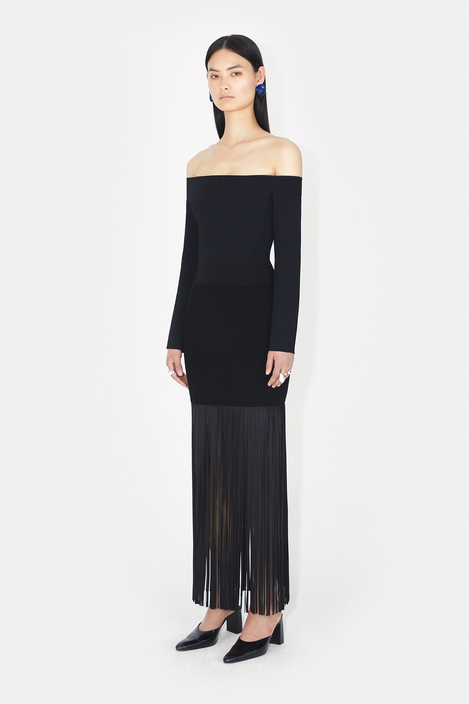 Jupe Nyx à franges - Black