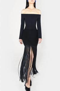 Fringe Nyx Skirt - Black