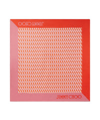 Reta silk print scarf - Paprika & Candy Pink