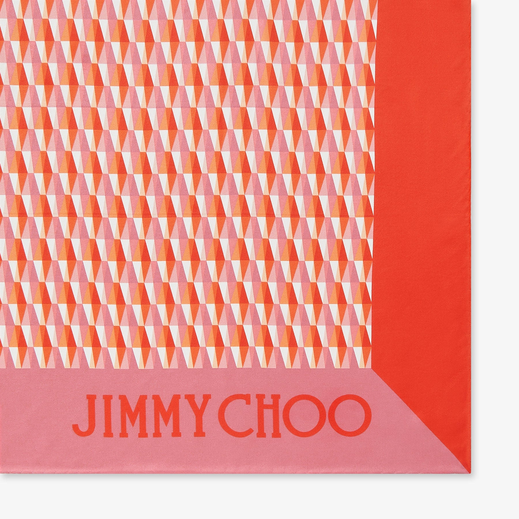 Reta silk print scarf - Paprika & Candy Pink