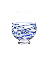 Blown glass candlestick - Blue
