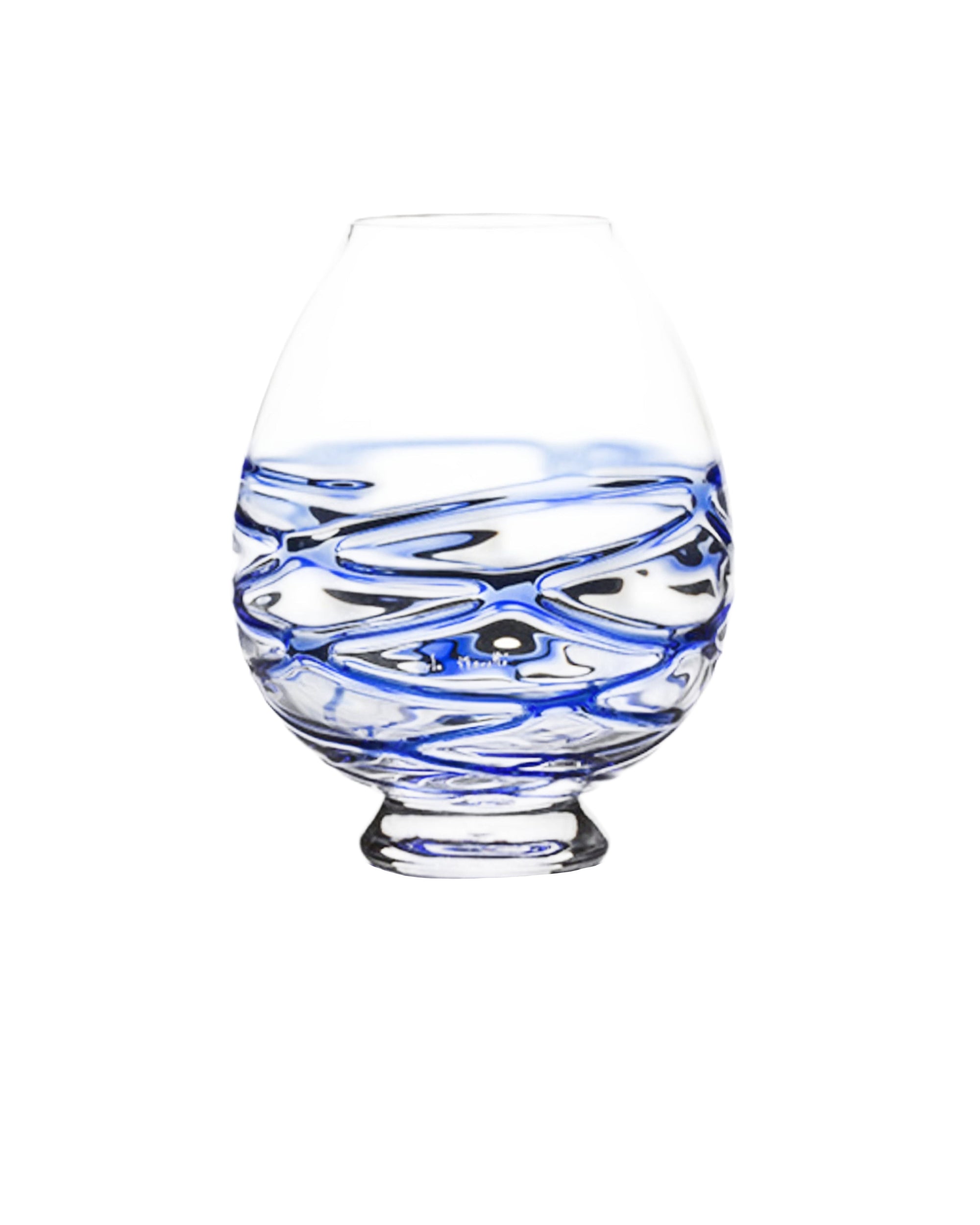 Blown glass candlestick - Blue