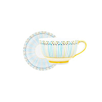 Tasse et soucoupe à thé Jardin de Louise en porcelaine - Or