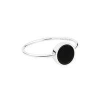 Bague Ever en or blanc 18 carats et onyx - Noir