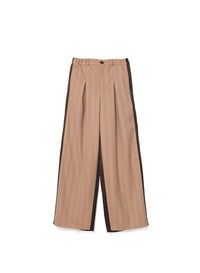 Pantalon large Reydon en laine - Beige
