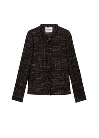 Textured cropped jacket - Ebene