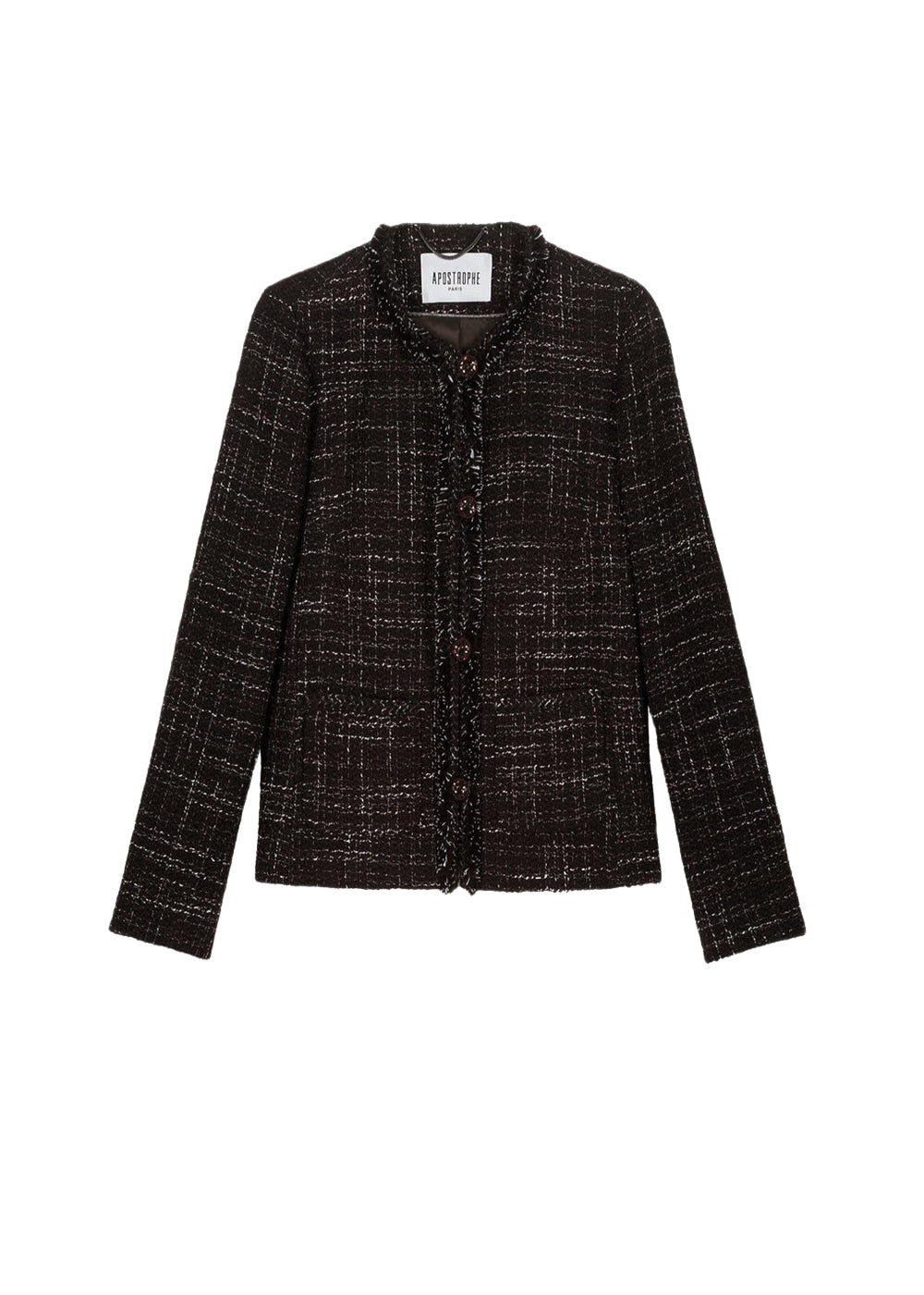 Textured cropped jacket - Ebene