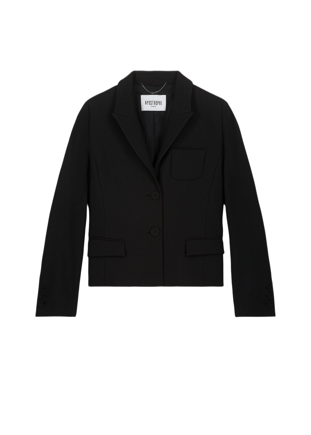 Boxy cropped jacket - Black