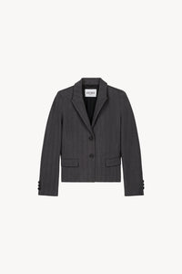 Veste courte cintree - Gris Moyen