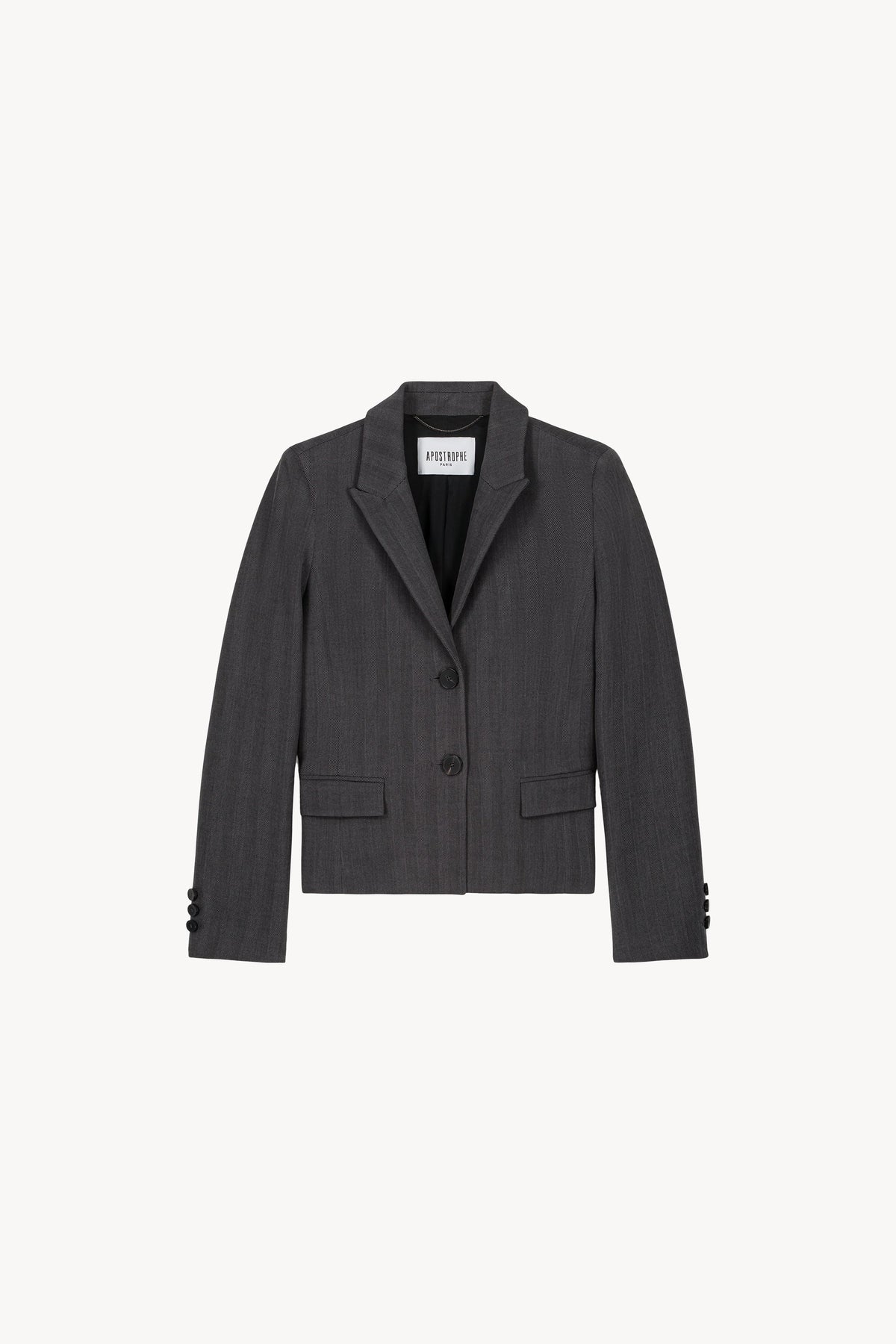 Veste courte cintree - Gris Moyen