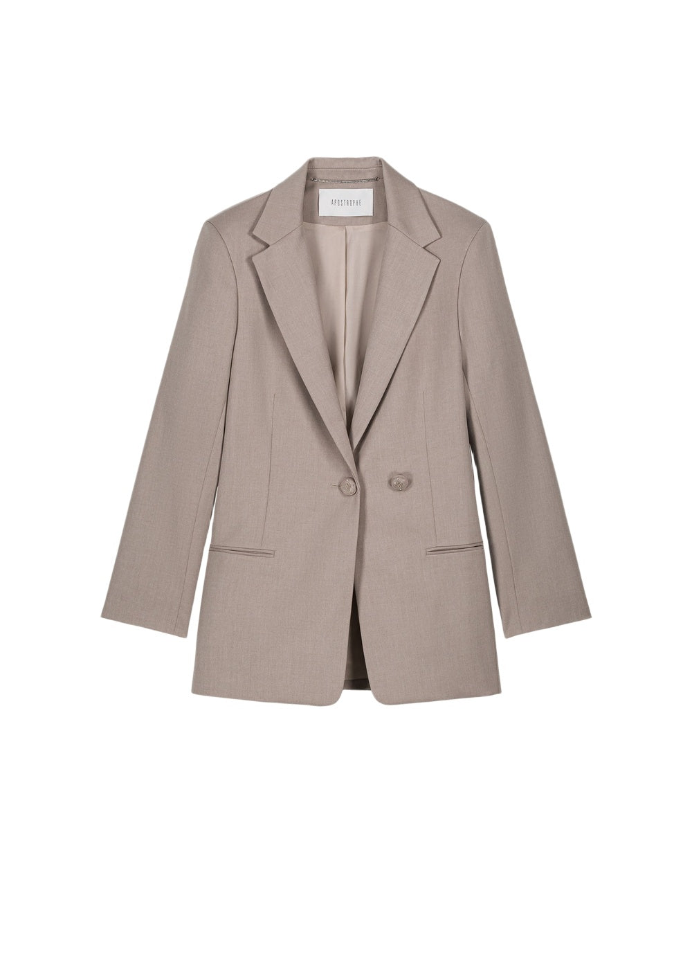 Oversized 2-button blazer - Taupe