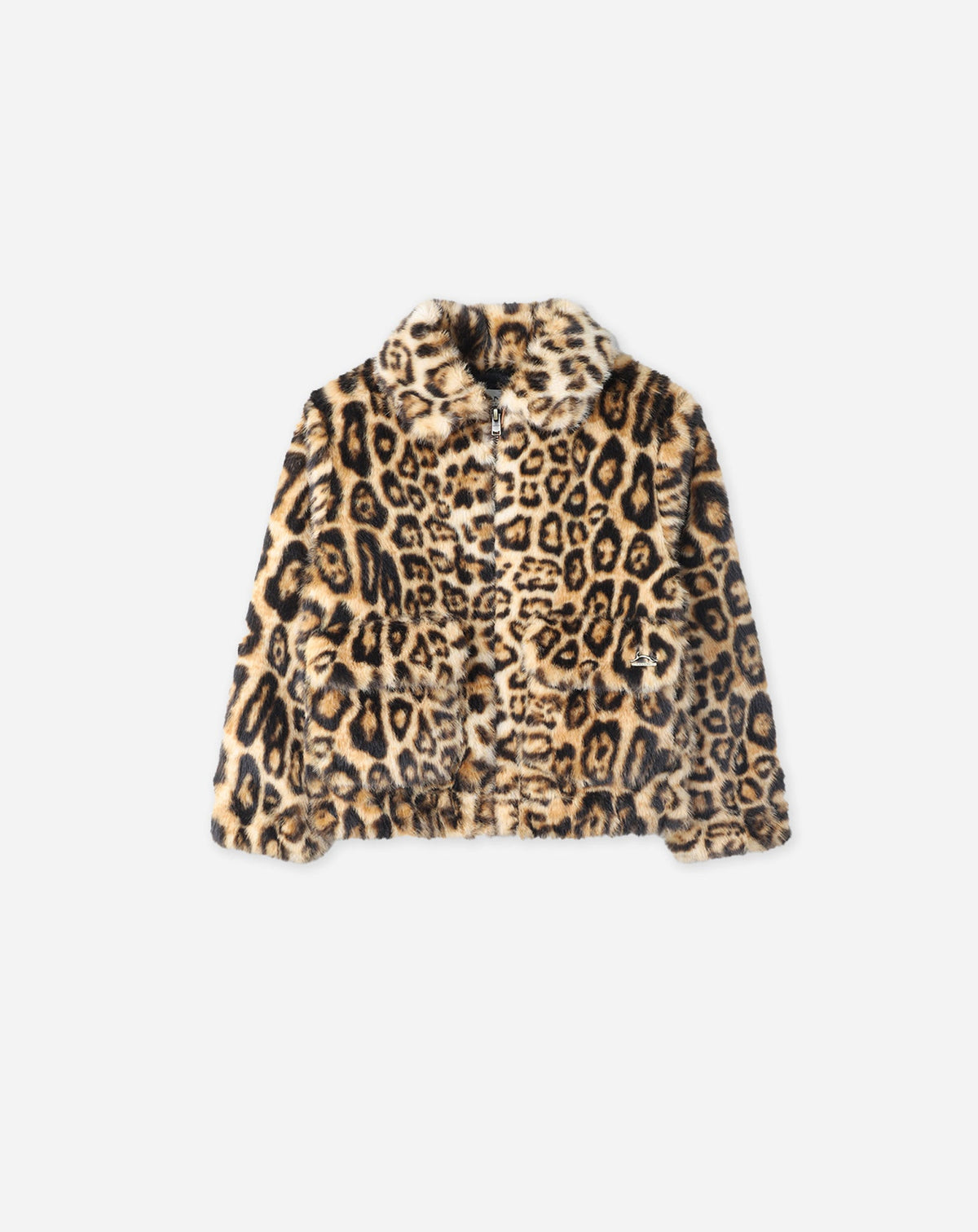 Fake leopard bomber - Marron
