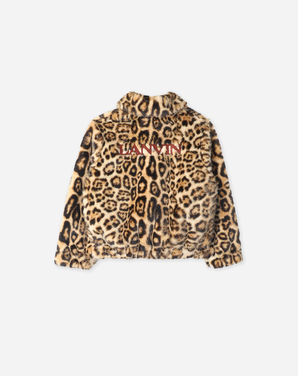 Fake leopard bomber - Marron