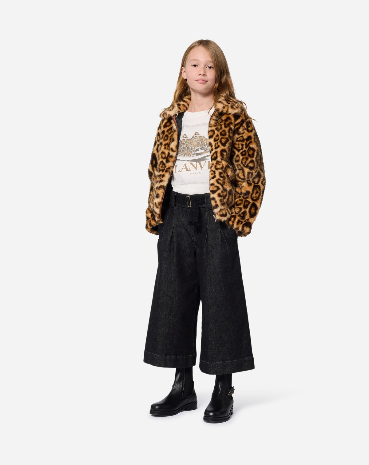 Fake leopard bomber - Marron