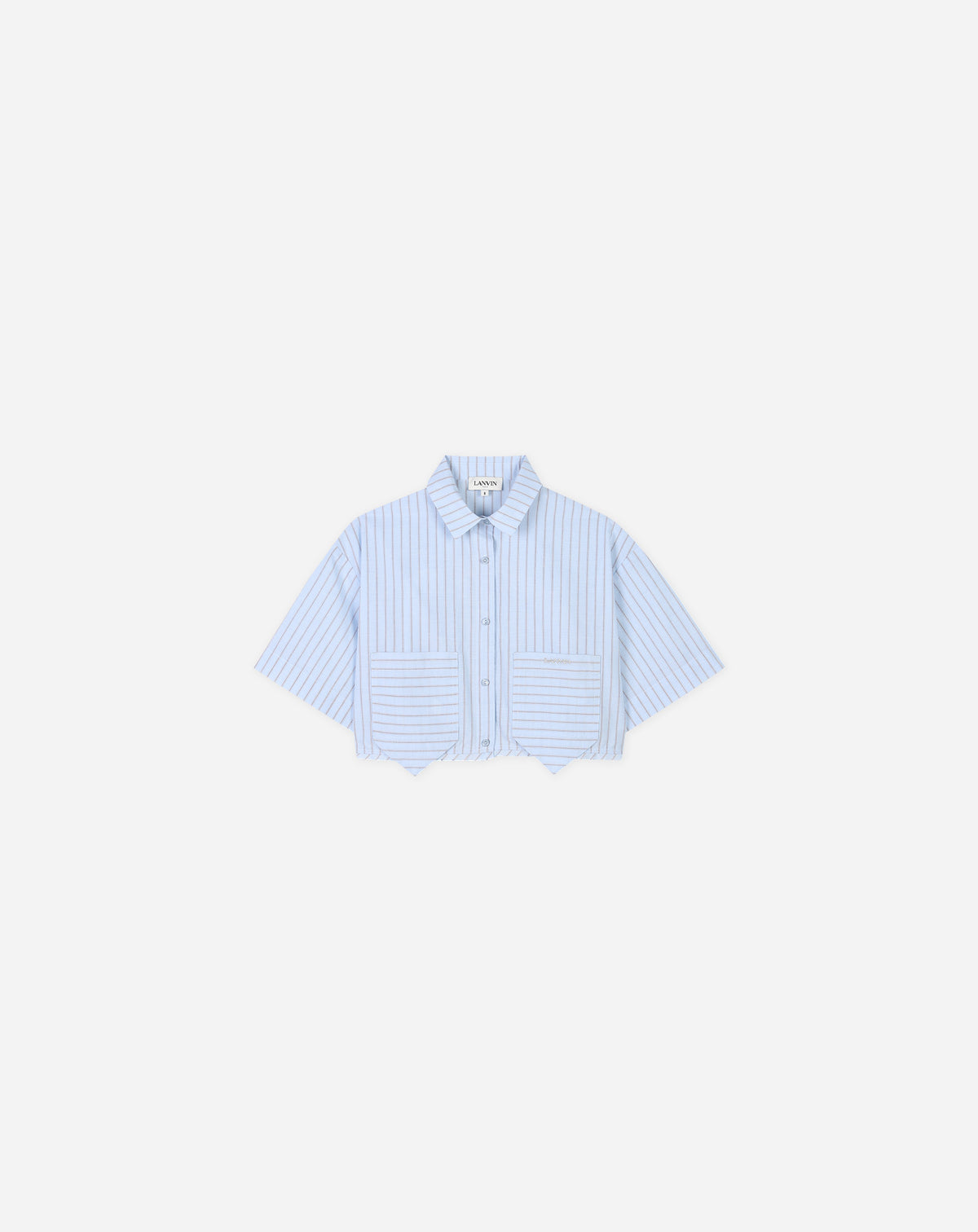ZZNO STOCK BLANC/BLEU STRIPE SHIRT AND SHORTS SET
