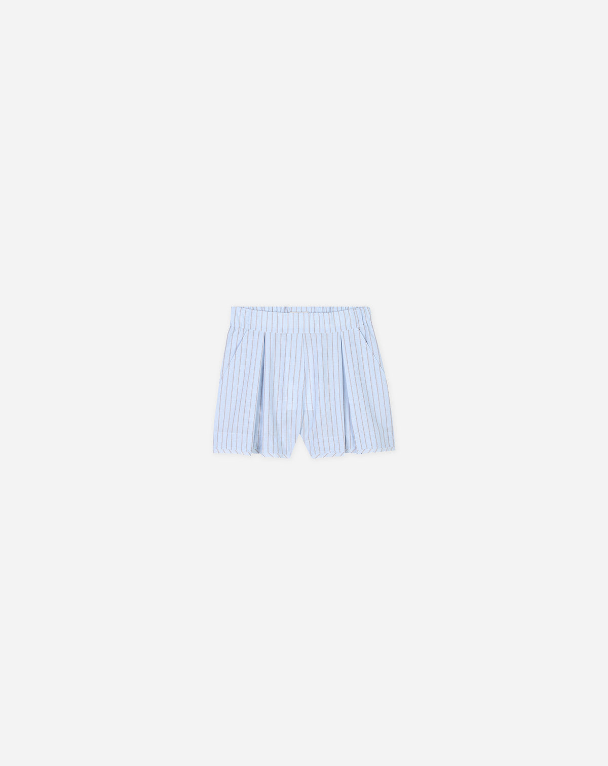 ZZNO STOCK BLANC/BLEU STRIPE SHIRT AND SHORTS SET