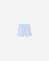 ZZNO STOCK BLANC/BLEU STRIPE SHIRT AND SHORTS SET