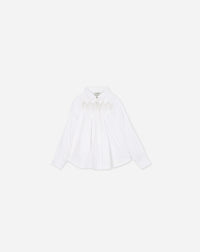 Curb embroidery ls blouse - Blanc optique