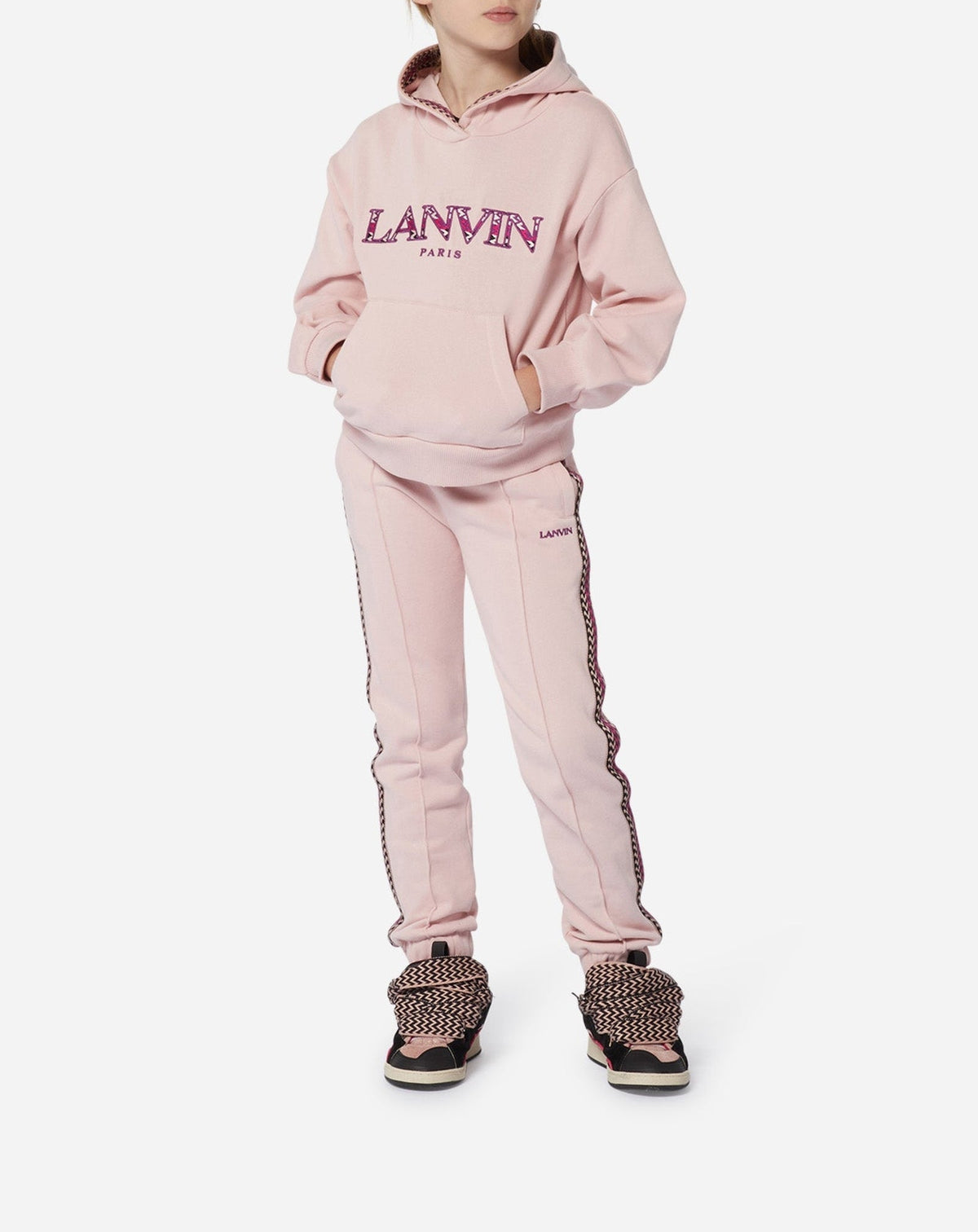 Jog pant with curb lace - Rose