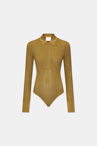 Rhea Long Sleeve Body Suit - Olive