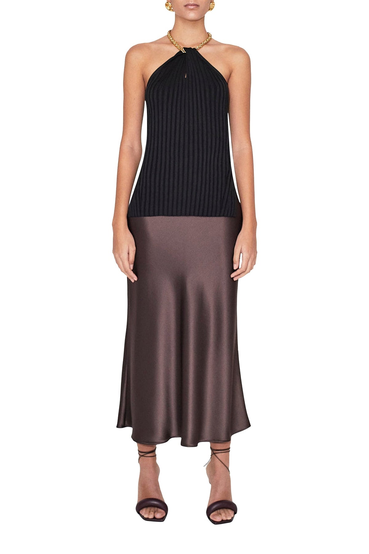 Rhea Chain Top - Black