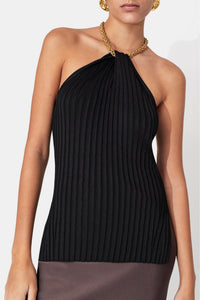 Rhea Chain Top - Black