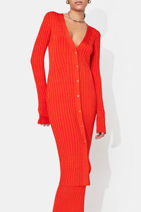 Rhea Lounge Dress - Coral