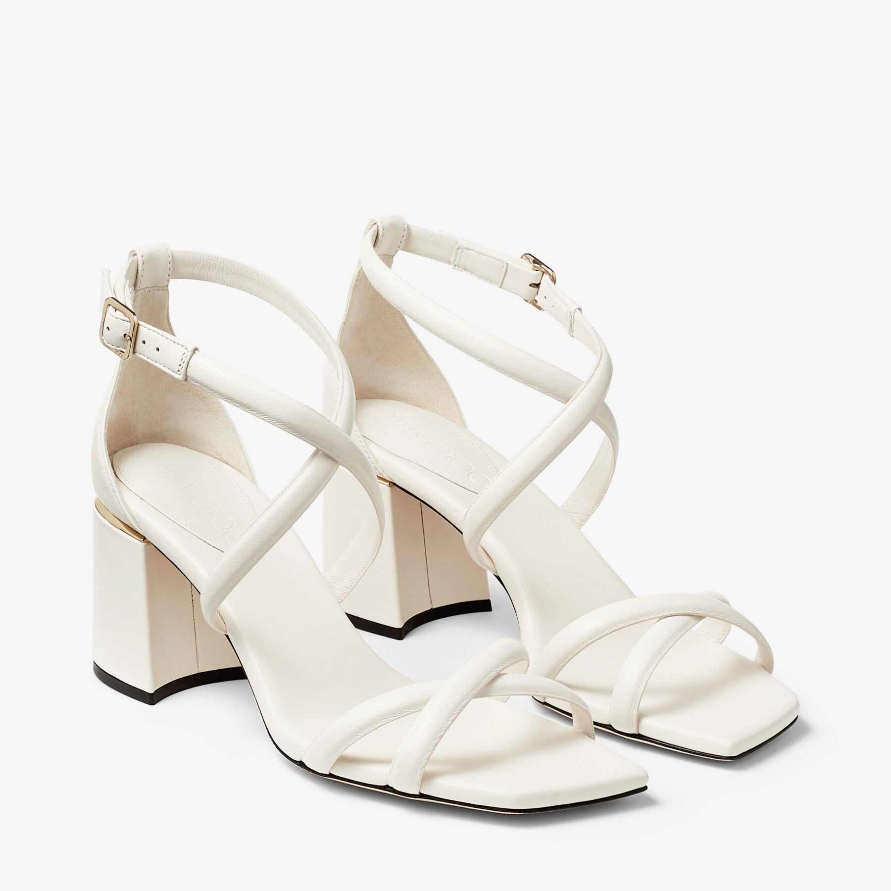 Sandales Rheea 65 en cuir - Latte
