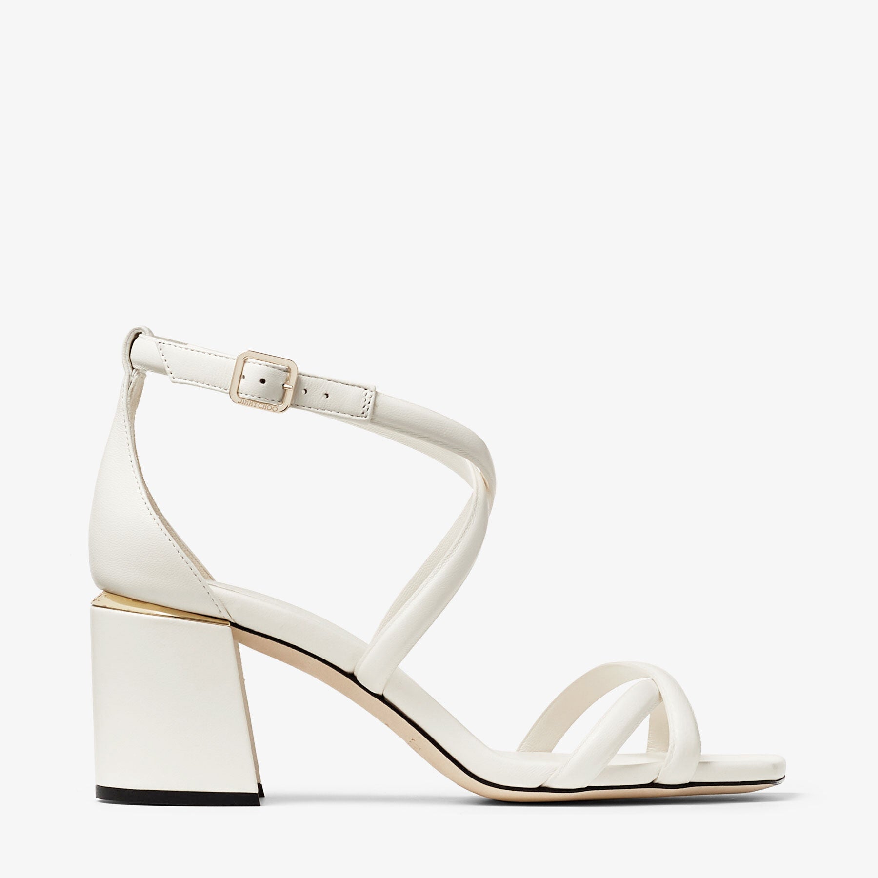 Sandales Rheea 65 en cuir - Latte