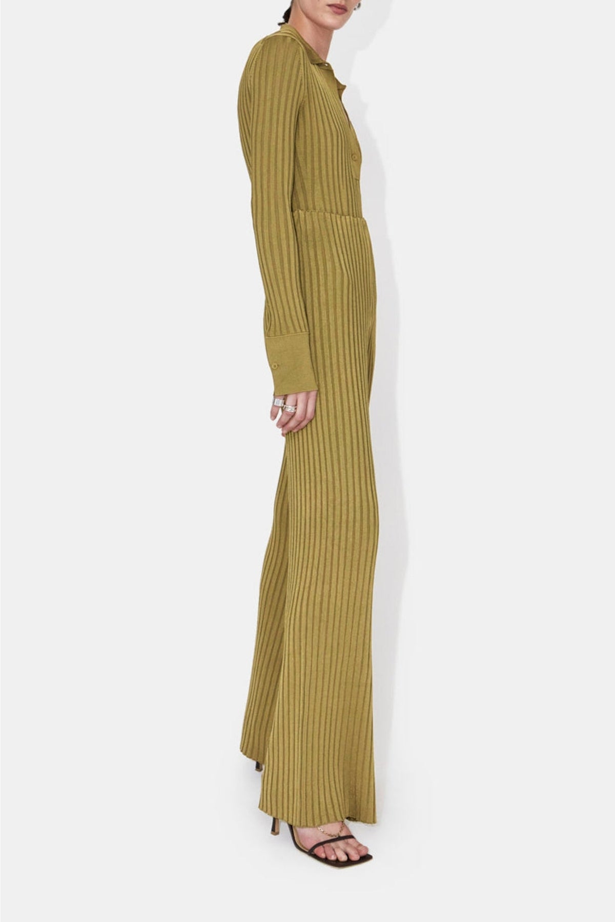 Rhea Long Sleeve Body Suit - Olive