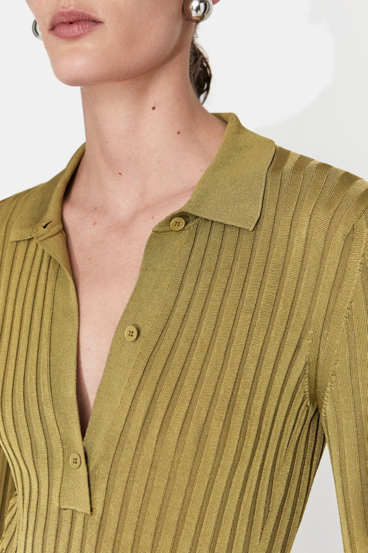 Rhea Long Sleeve Body Suit - Olive