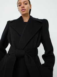 RHW Coat Midi - Black