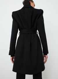 RHW Coat Midi - Black