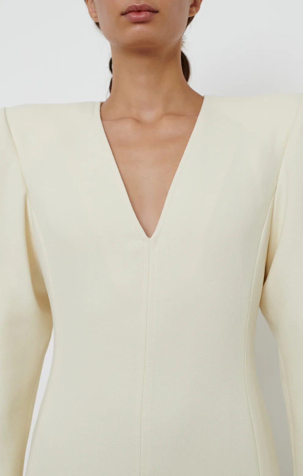 RHW V-Neck Dress Mini - Ivory