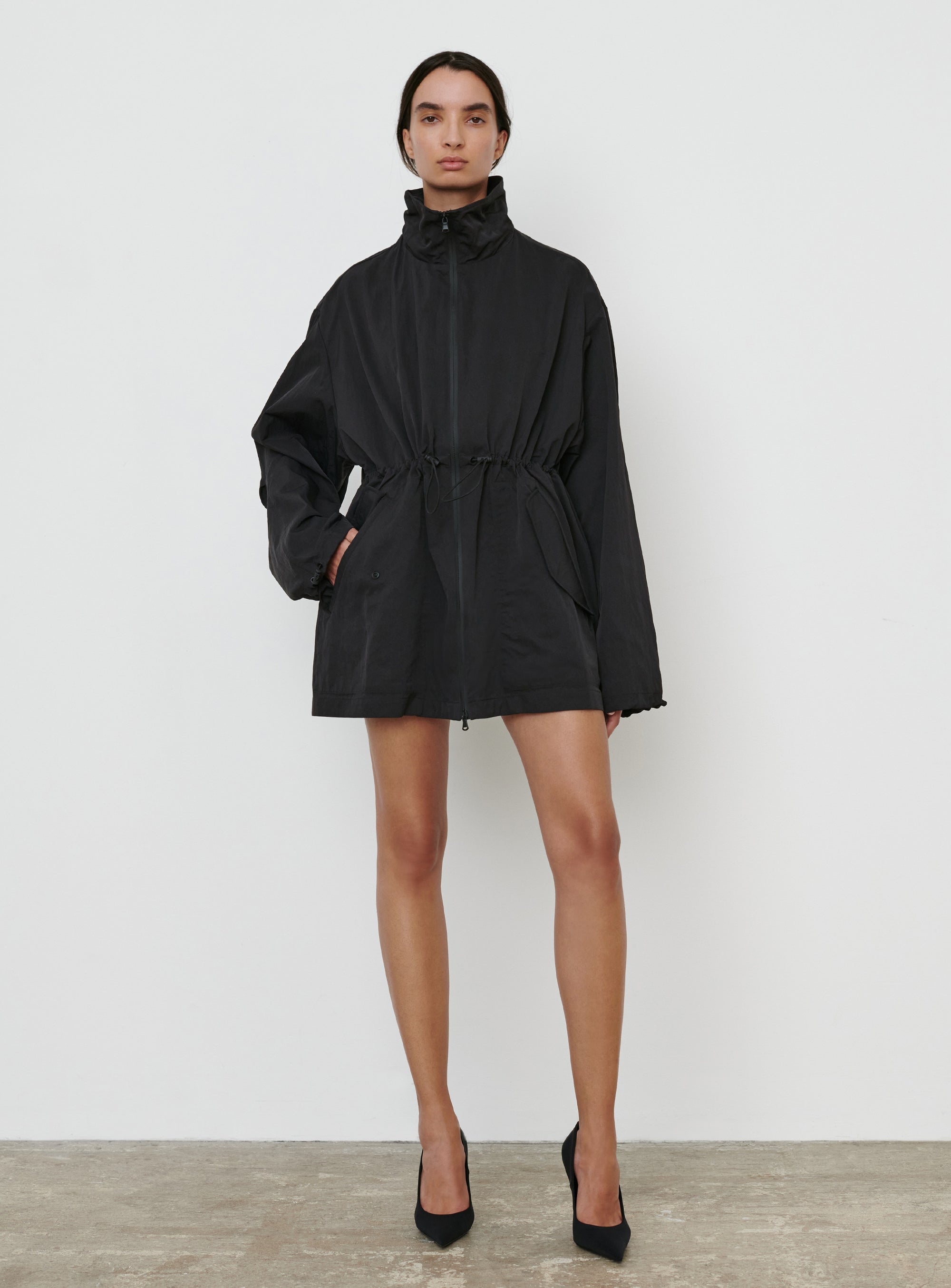 RHW Crop Anorak - Black