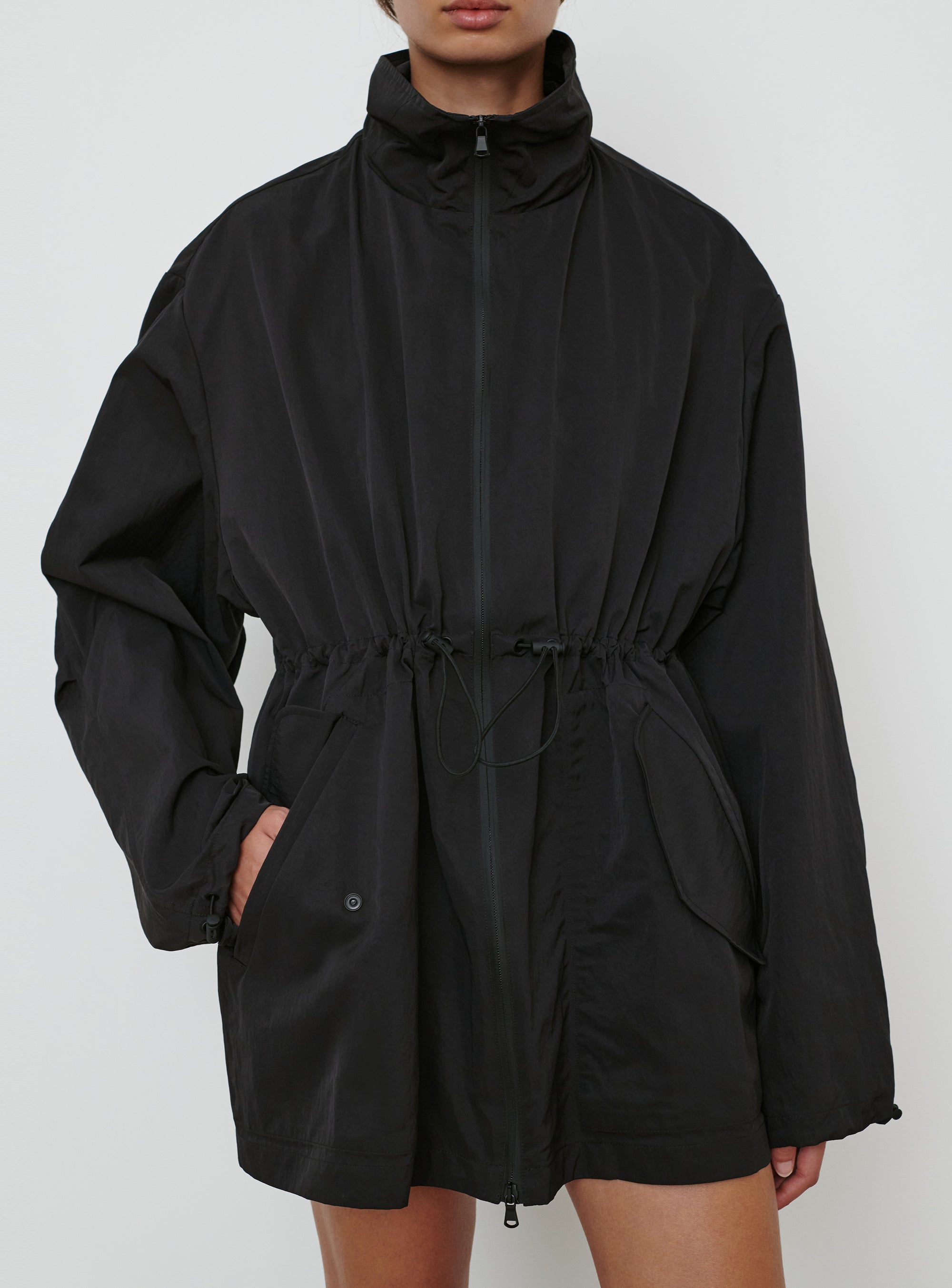 RHW Crop Anorak - Black