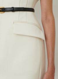 RHW Sculpted Dress Mini - Ivory