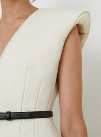 RHW Sculpted Dress Mini - Ivory