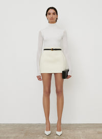 RHW Sculpted Skirt Mini - Ivory