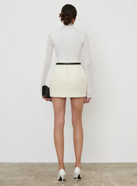 RHW Sculpted Skirt Mini - Ivory