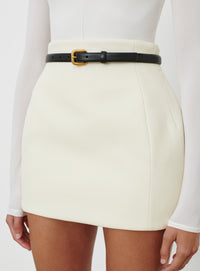RHW Sculpted Skirt Mini - Ivory