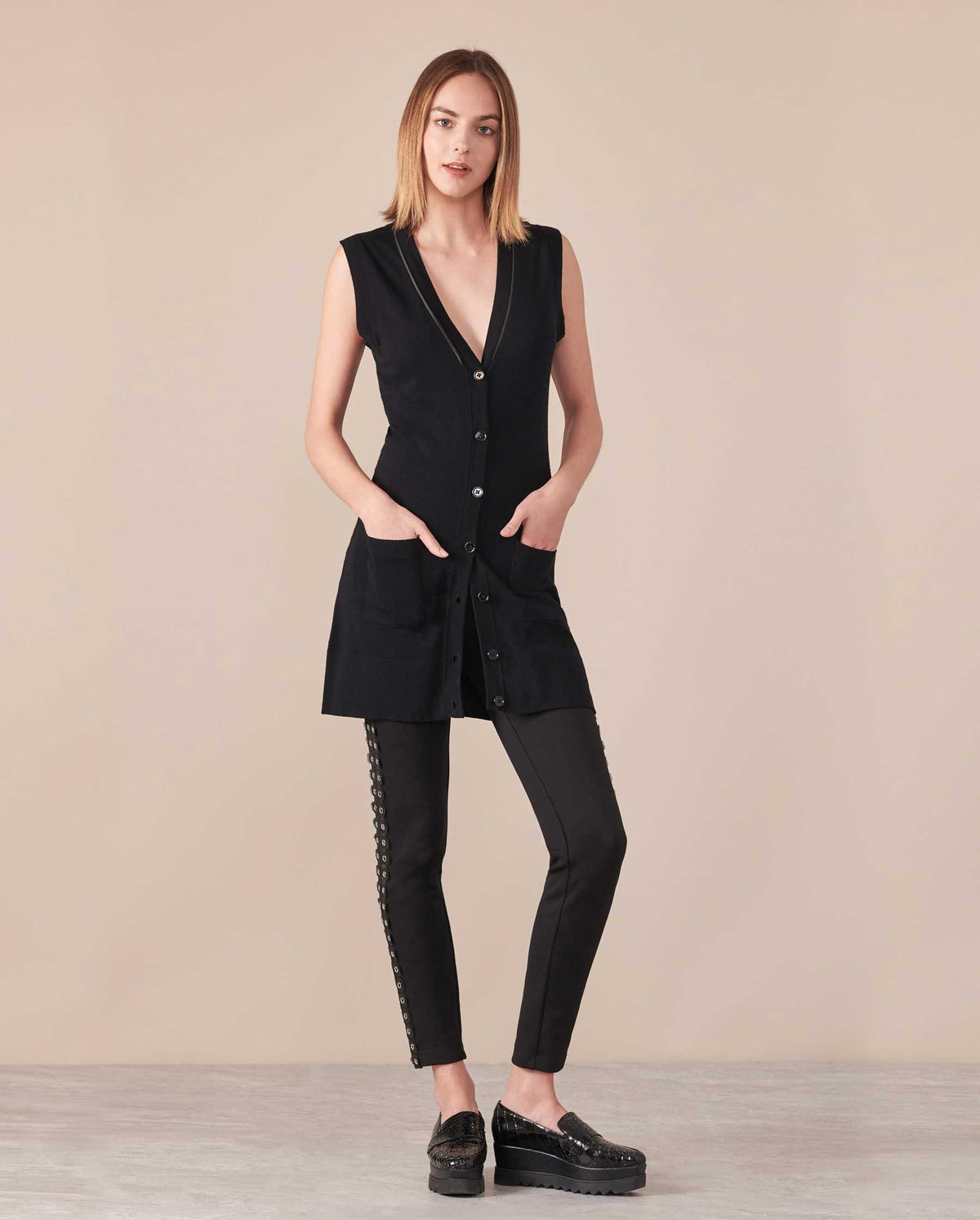 Black / Cardigan Ribella